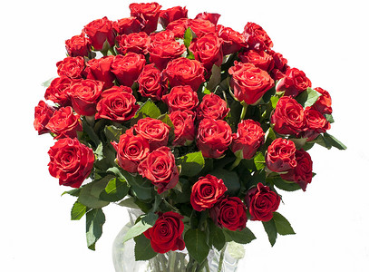 花瓶里有红玫瑰朵鲜上还有阳光卡片花瓣叶子图片