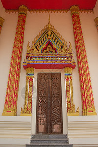 犹太教堂泰国古老的木雕建筑学头图片