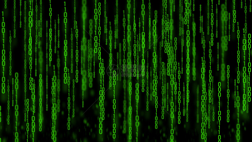 黑色背景上的抽象绿色二进制代码的绿色行黑背景上的抽象绿色二进制代码沟通木马互联网图片