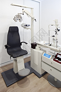 椅子想象瞎的眼视机器和科办公室工具在眼科办公室使用图片