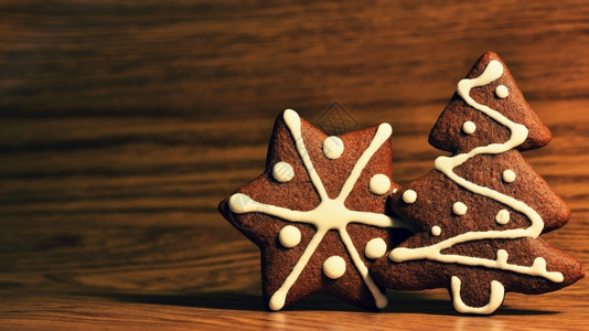 圣诞树雪花饼干图片
