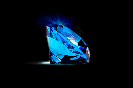 以孤立的黑色底蓝宝石美丽的色钻石铺设目的玻璃图片