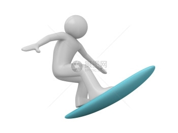 特点Surfer3d白色背景的孤立人物体育系列行动运的图片