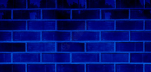 规格材料有质感的深蓝色砖墙空复制图例纹理背景图片