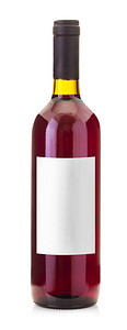 赤霞珠白上孤立的酒瓶庆典图片