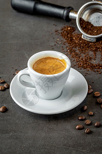 一杯浓缩咖啡拿铁高清图片素材