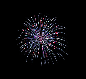 美丽的庆祝节日彩色烟花在夜空中展示的美丽光辉新年和周纪念概新的一年和周纪念的概黑暗尾巴背景图片