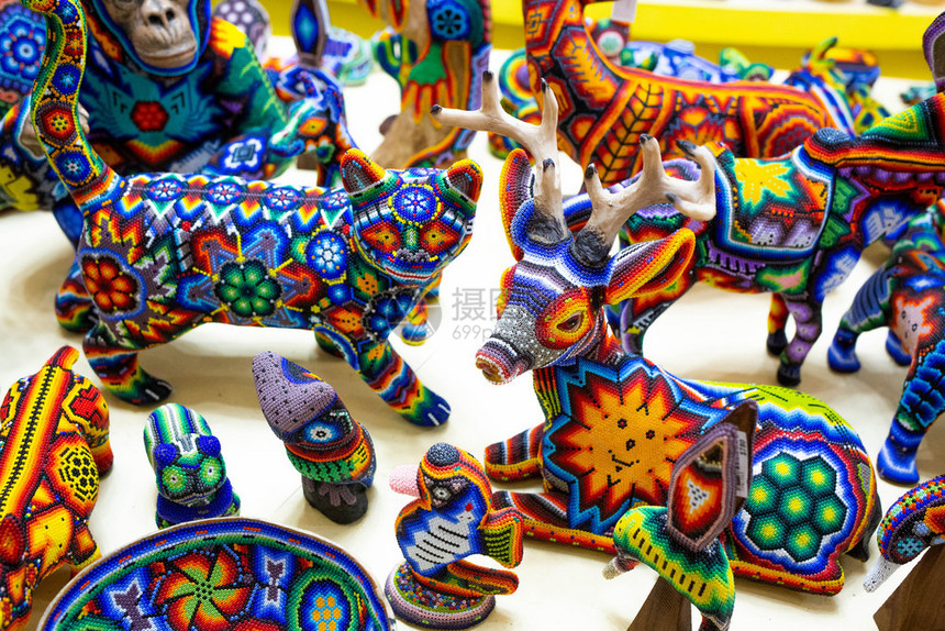 手工制作的部落传统水合珠峰装饰品形象墨西哥人文化工作传统水合珠峰装饰品形象墨西哥人文化哈利斯科图片