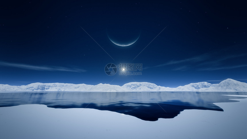 北极自然星地日月的景象太阳和月亮的景象图片