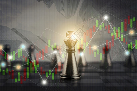 敌人利润金融的接触具有象棋盘游戏比赛成功和领导才能商业概念的双重风险金融市场股票图包括双面金融市场股票表设计图片