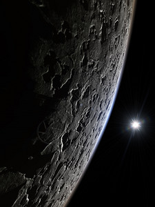 大气层一个很好的深空月球背景插图Name凉爽的传播日出高清图片素材