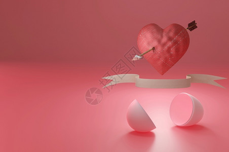 口香糖有趣的糖红色3d插图OpenGumballcapsult内丘比特心箭理念由红制成设计图片