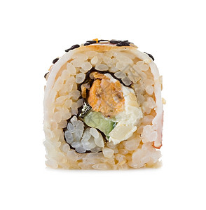 白背景孤立的寿司食物美新鲜的文化高清图片素材