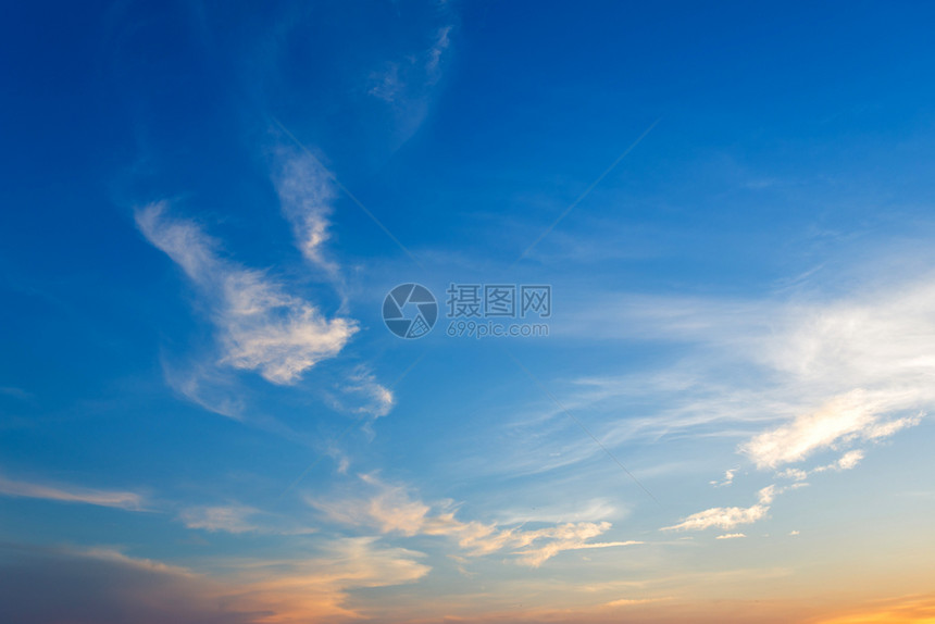 蓝色的日落戏剧天空纹理背景自然由季节图片