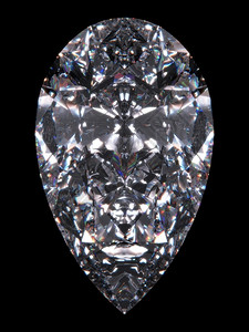 3D珠宝系列孤立的钻石3D珠宝豪华闪亮的心图片