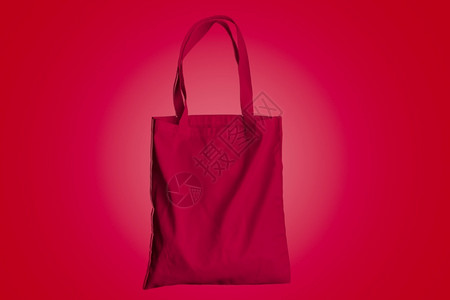 市场塑料环境用于杂食和购物的可再用袋红色背景织物包装袋图片