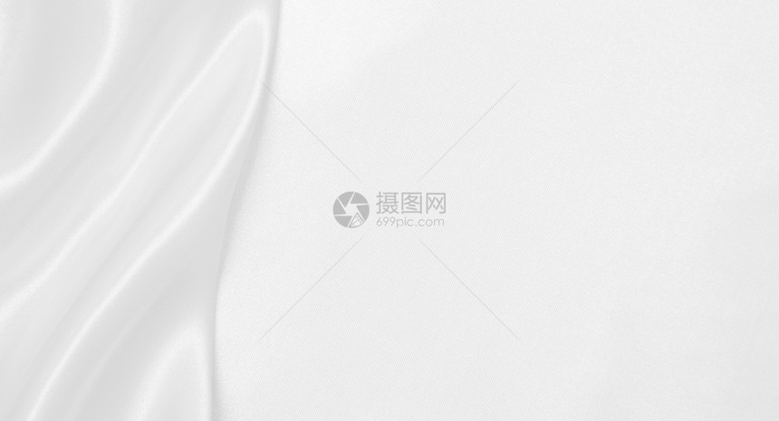 浪漫的抽象涟漪平滑优雅的白色丝绸或席边奢华豪布质料可用作婚礼背景淫秽设计图片