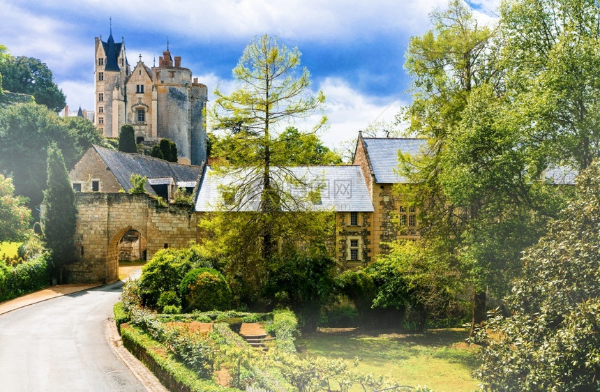 吸引力等卡片卢瓦尔河谷的伟大城堡法国蒙特鲁尔贝拉伊旅行和地标图片