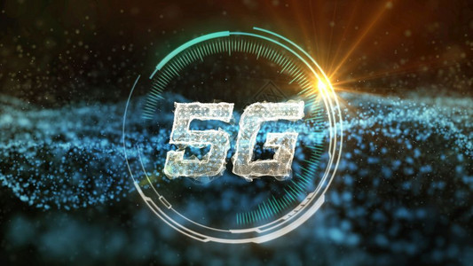 5G具有抽象蓝色网络数据传输运动背景技术和未来主义概念的光蓝网络数据高速度互联网广播连线Smart商业数字转型SmartBusi背景图片