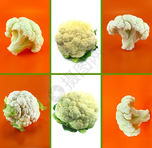夏天健康和有机食品一套新鲜菜花食物复制高清图片