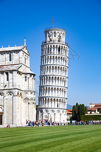 拱美第奇意大利比萨皮与巴西利卡和倾斜塔一起旅行白色的高清图片素材