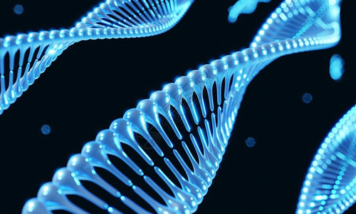 脊柱BlueHelixDNADND背景的染体基因改变科学和医概念3D插图基因组有机体分子高清图片素材