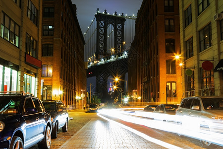 大都会中央条纹夜里纽约市灯光明亮图片