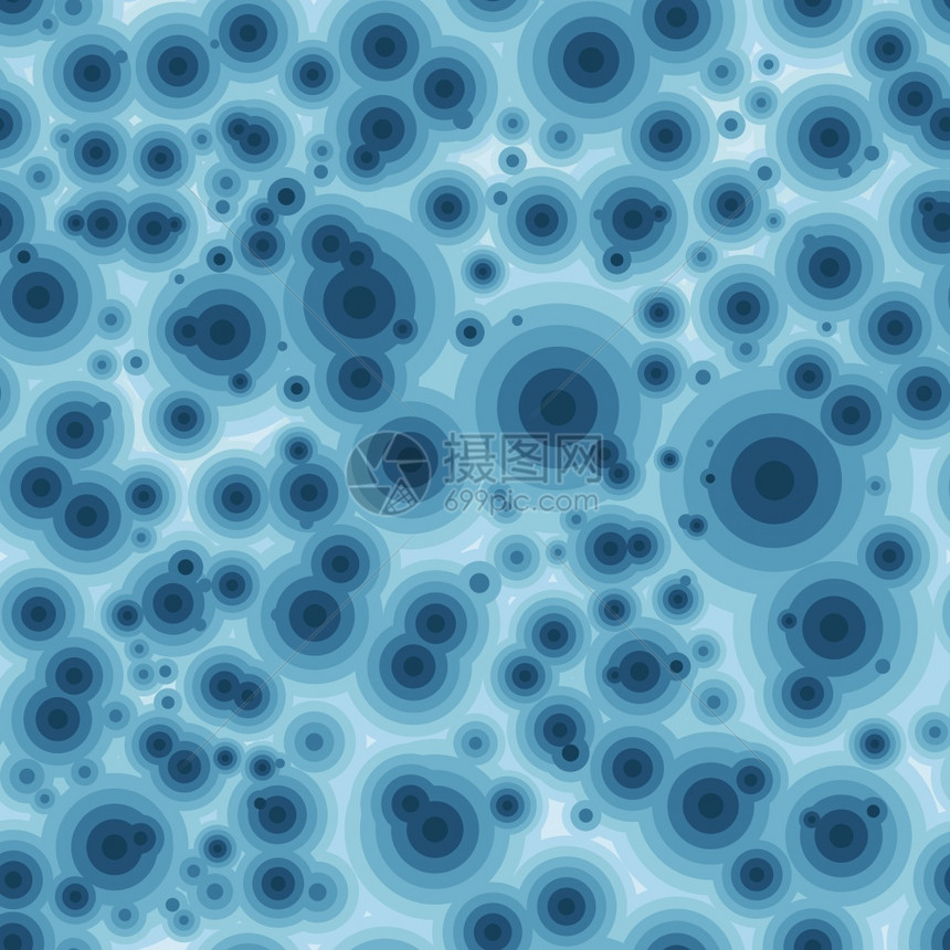 大混沌圆形元素组随机大小和位置抽象青色和蓝无缝图案大混沌圆形元素组抽象青色和蓝无缝图案水艺术的抽象图片