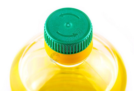 美食白背景孤立的向日葵油瓶数子自然图片