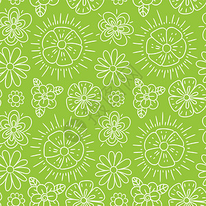 花朵绿色颜矢量背景夏季和印刷品绿色颜矢量背景美丽插图背景图片