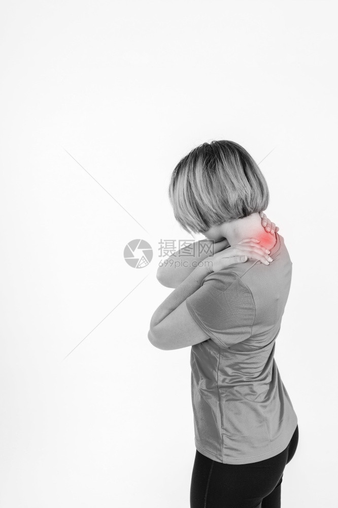 色调背痛高清晰度光运动女颈痛度优质照片常设图片