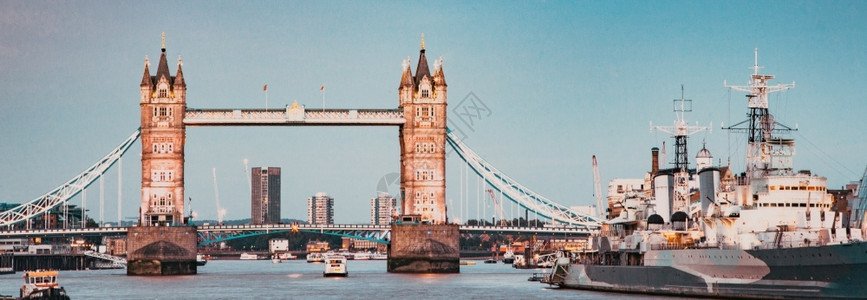 日落夜间塔桥联合王国伦敦暮黄昏图片