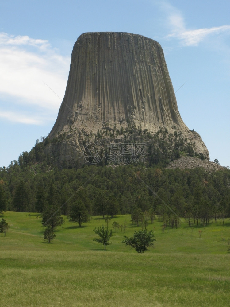 怀俄明州魔鬼塔状态著名的陡图片