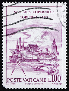 腊八节过了腊八就是年字体设计用过的梵蒂冈大约1973年梵蒂冈印有一张邮票展示了年左右的波兰天文学家尼古拉哥白的托伦景观陈年办公室背景