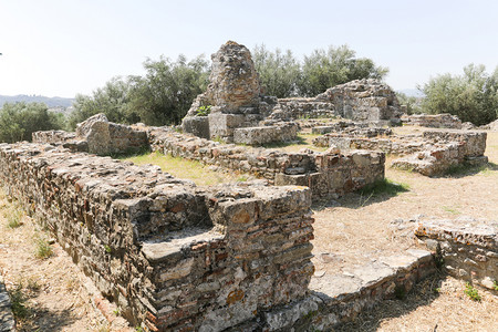 古希腊城市斯巴达的废墟希腊佩洛庞涅斯语战斗伯罗奔尼撒图片