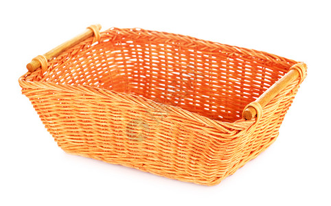 橙子照片水果色木制篮子以白色背景隔绝于边的橙色木制篮子图片