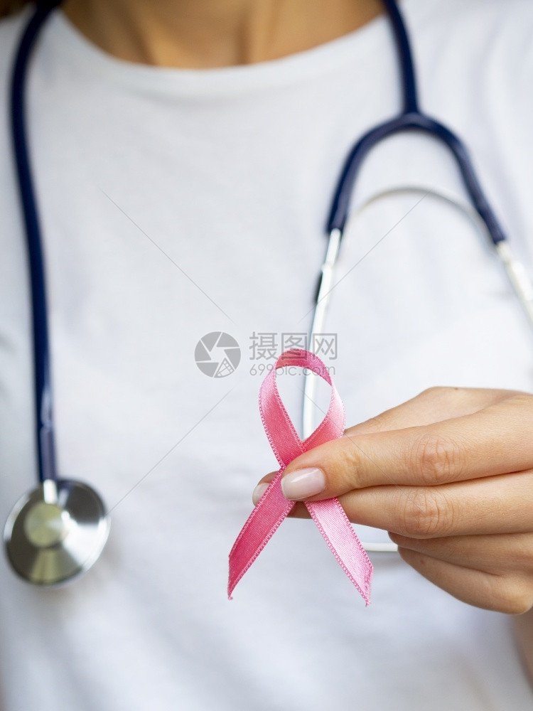 治愈高清晰度照片粉色丝带听诊器女孩闭合优质照片特效卫生保健治疗图片
