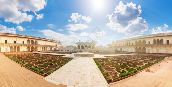 印度阿格拉堡安古里巴格花园全景印度安古里巴格园全景历史宗教户外图片