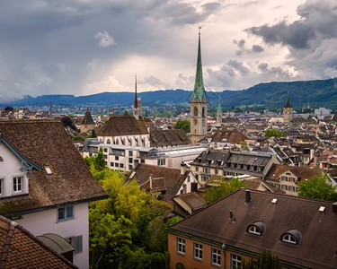 华帝素材天际线旅行城市瑞士苏黎世VantagePoint大学苏黎世天空线中观察背景