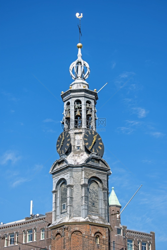 屋荷兰阿姆斯特丹Munt塔城市景观建造图片
