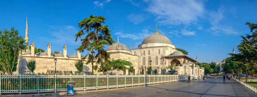 棕榈喇叭圆顶土耳其伊斯坦布尔071329土耳其伊斯坦布尔苏丹艾哈迈德墓图片