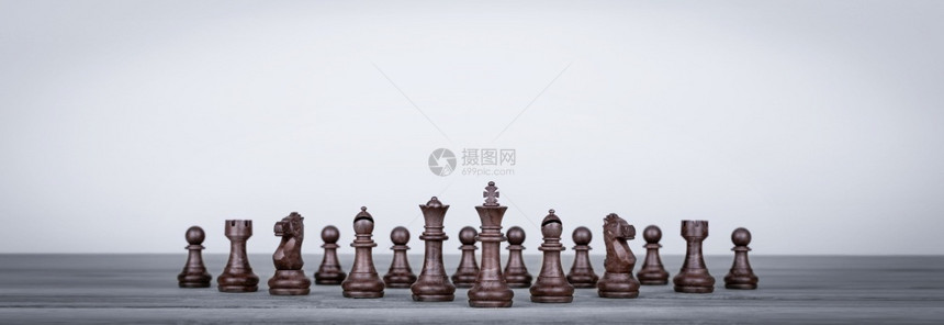 想象放白色背景上孤立的一套棋象图盘游戏车图片