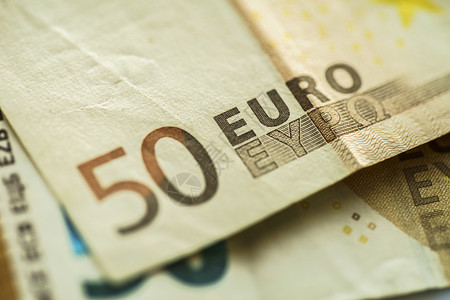 50欧元钞票货币50钞票的宏观细节现金法案概念高清晰度照片交换笔记金融纸高清图片素材