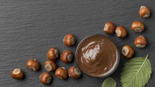 榛仁巧克力甜的饮食高清图片