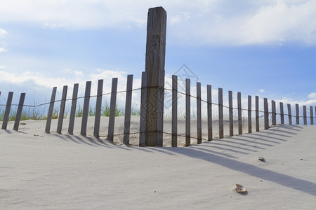 地点天堂海滩大西洋沿岸有围栏的沙丘环境高清图片素材