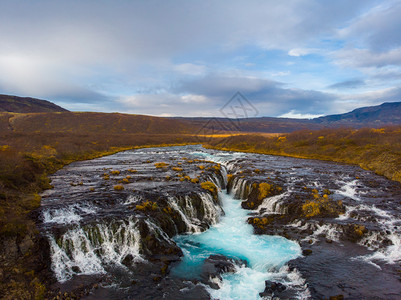 墙纸蓝色的欧洲冰岛美丽大连级布鲁马福斯瀑图片