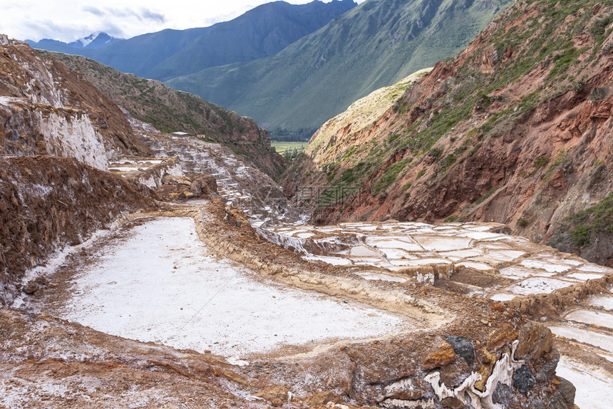 美国山秘鲁圣谷马拉斯的盐矿梯田水晶图片