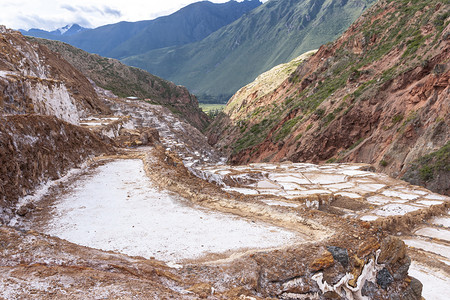美国山秘鲁圣谷马拉斯的盐矿梯田水晶图片