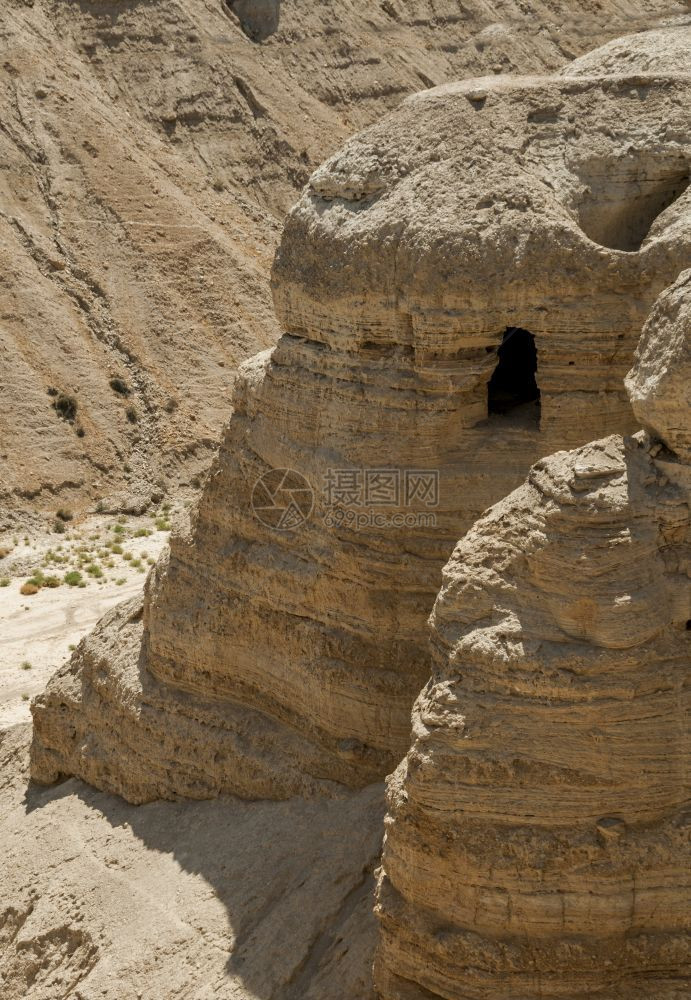 古老的信仰库姆兰山洞4死海附近以色列库姆兰发现死海卷子的地点谷图片