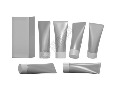 工作或者银色卫生管配有剪切路径包装和盖的环形饰可以用于生产美容霜凝胶或易于包装标签艺术品的医药产等医疗的背景图片